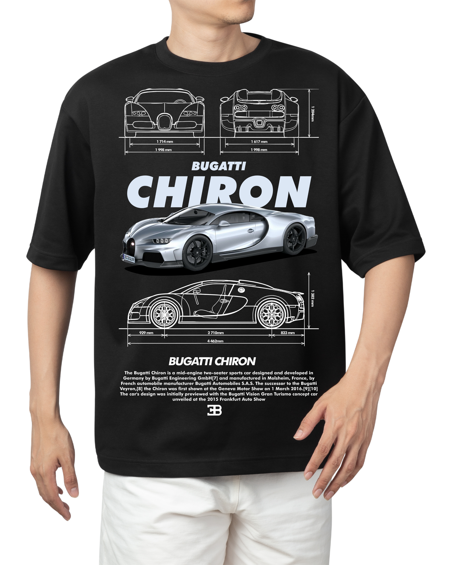 "Bugatti Chiron Blueprint" T-shirt