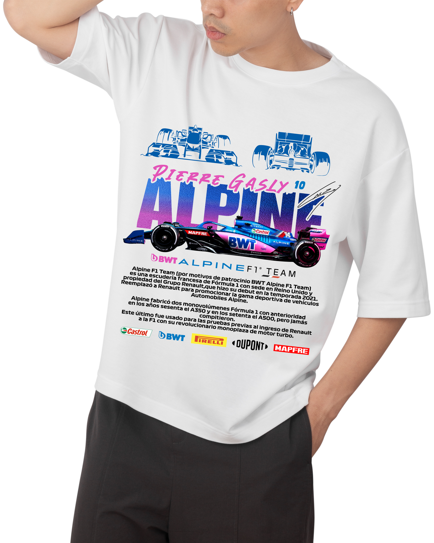 "Pierre Gasly Alpine F1 Racing" T-shirt