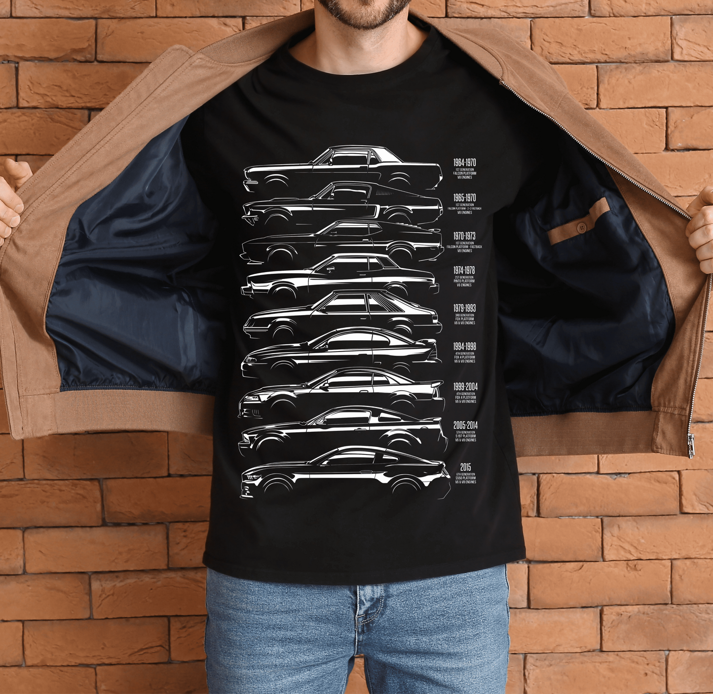 "Mustang Evolution Timeline" T-shirt