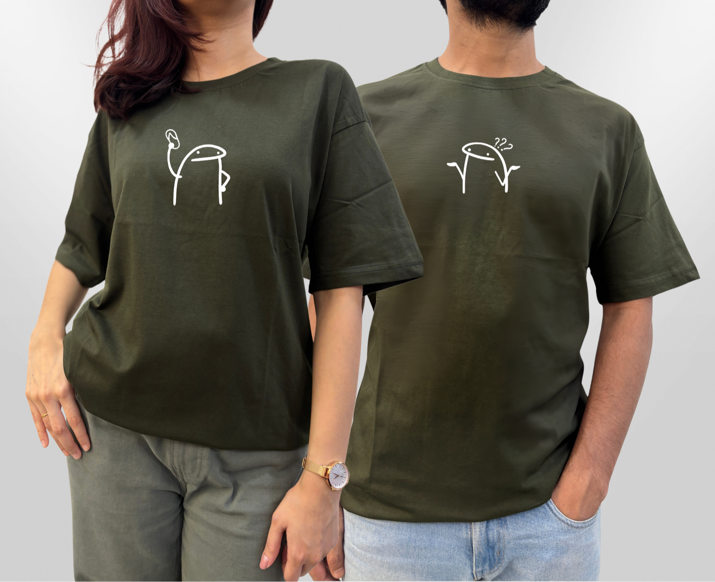 “Flying chappal” T-shirt For Couples