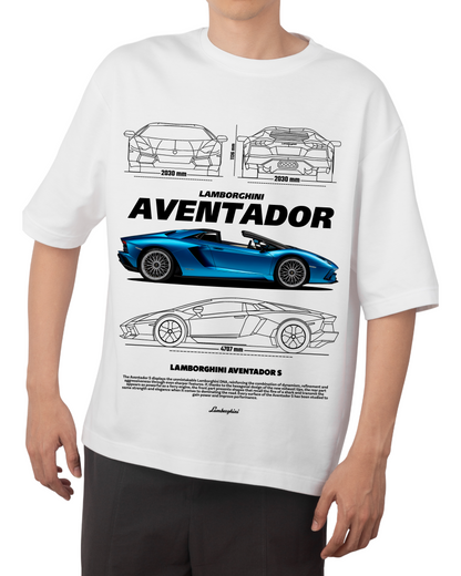 "Lamborghini Aventador Blueprint" T-shirt