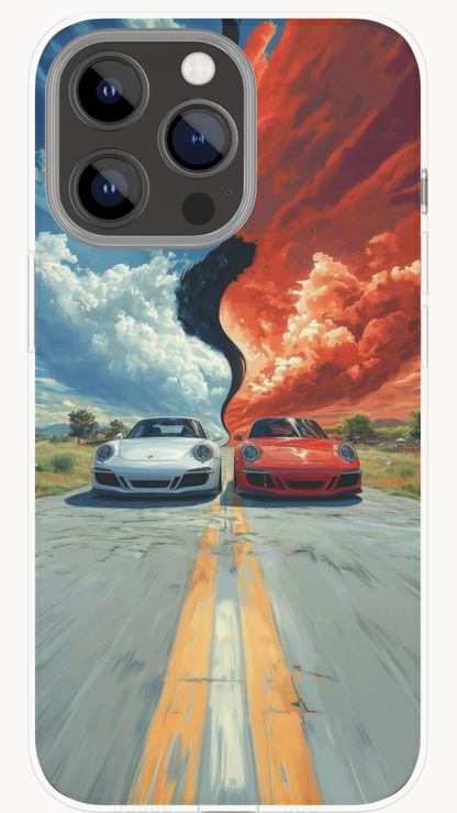 "Fire & Ice Porsche Phone Case"