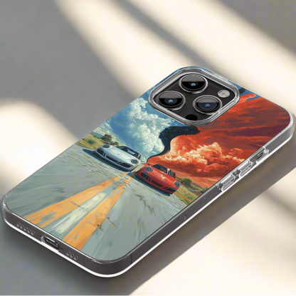 "Fire & Ice Porsche Phone Case"