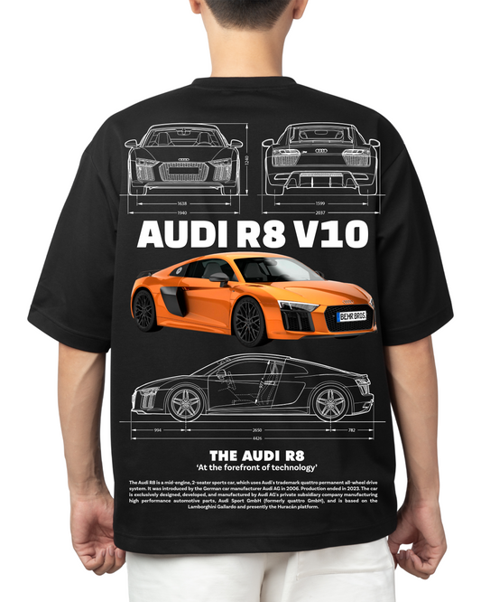 "Audi R8 V10 Blueprint" T-shirt