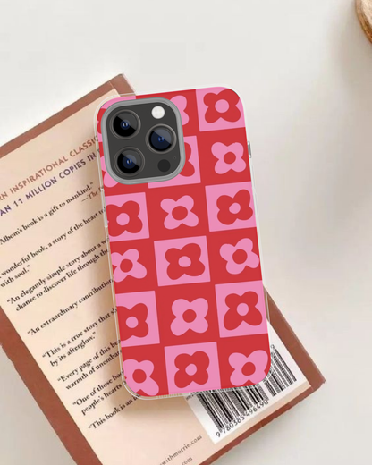Retro Floral Checkerboard Case