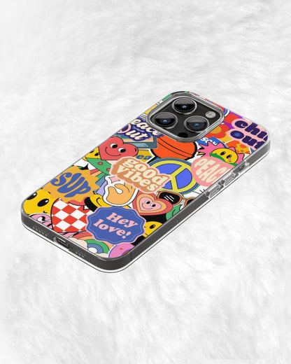 Retro Sticker Collage Phone Case