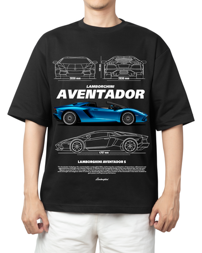 "Lamborghini Aventador Blueprint" T-shirt
