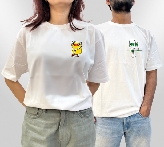 “Wined & Magnified” T-shirt for Couples